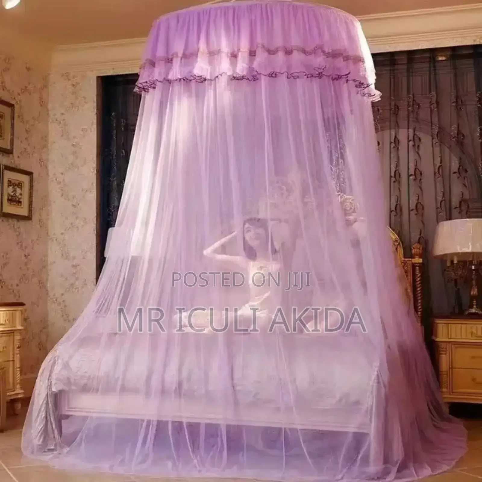 Universal Hanging Lace Round Dome All Size Mosquito Net