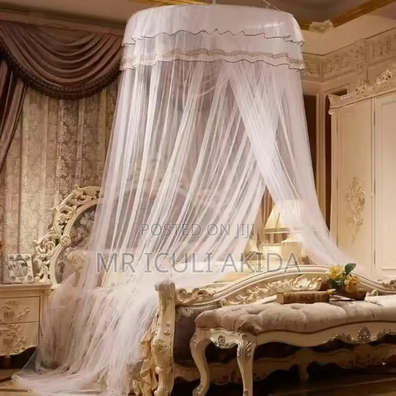 Universal Hanging Lace Round Dome All Size Mosquito Net