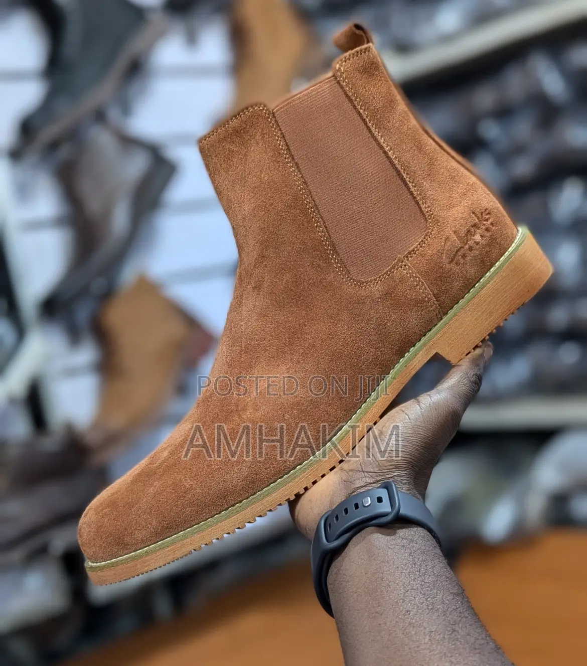Men’S Classic Clarks Suede Boots in Stock