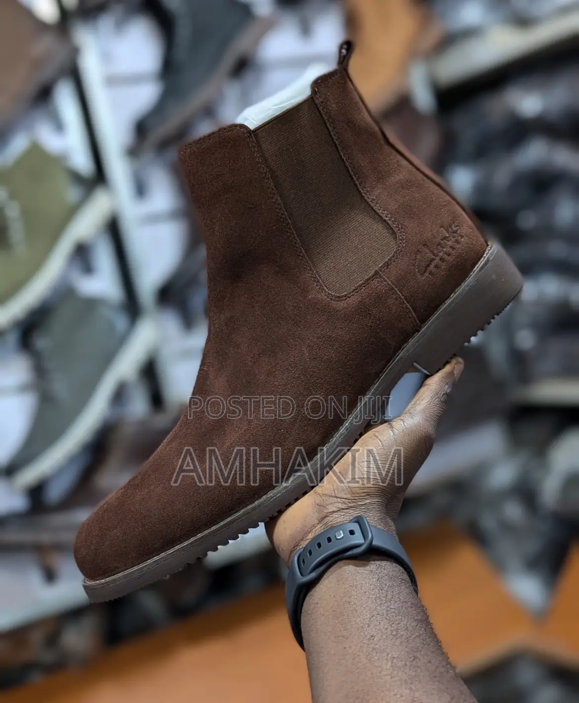 Men’S Classic Clarks Suede Boots in Stock