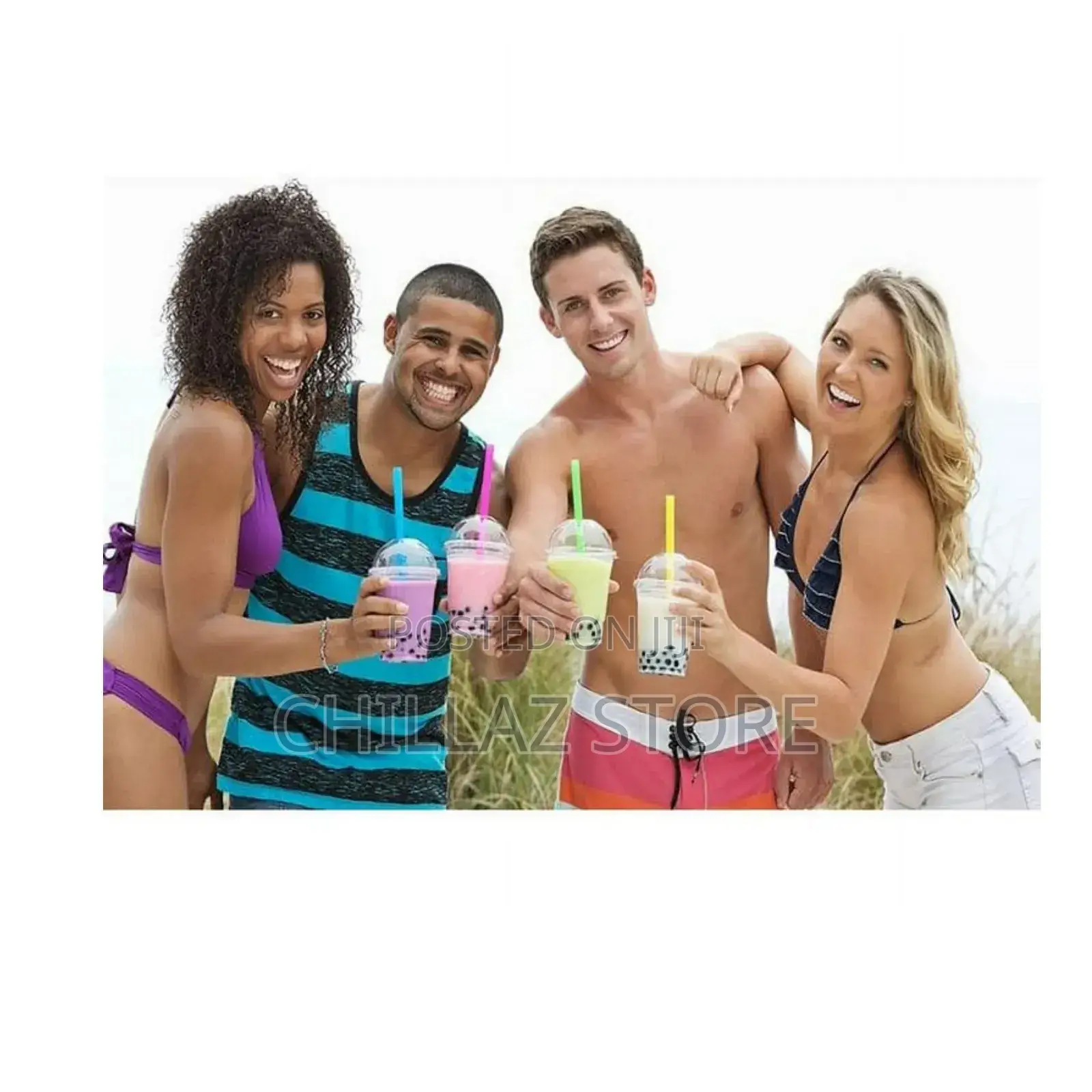 Plastic Tumbler With Straw.