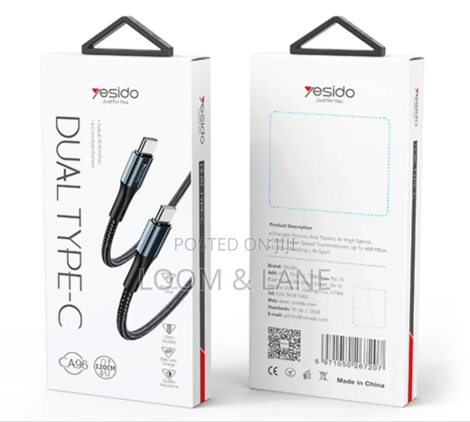 Yesido C to C 240W Output Cable