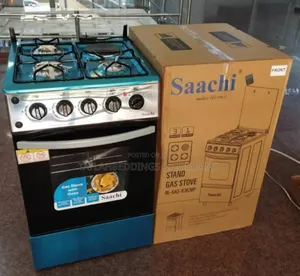 Saachi Cooker 3gas + 1 Electric Plates 50x50cm, Gas Oven