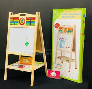 Multifunctional Foldable Magnetic Wooden Easel Board