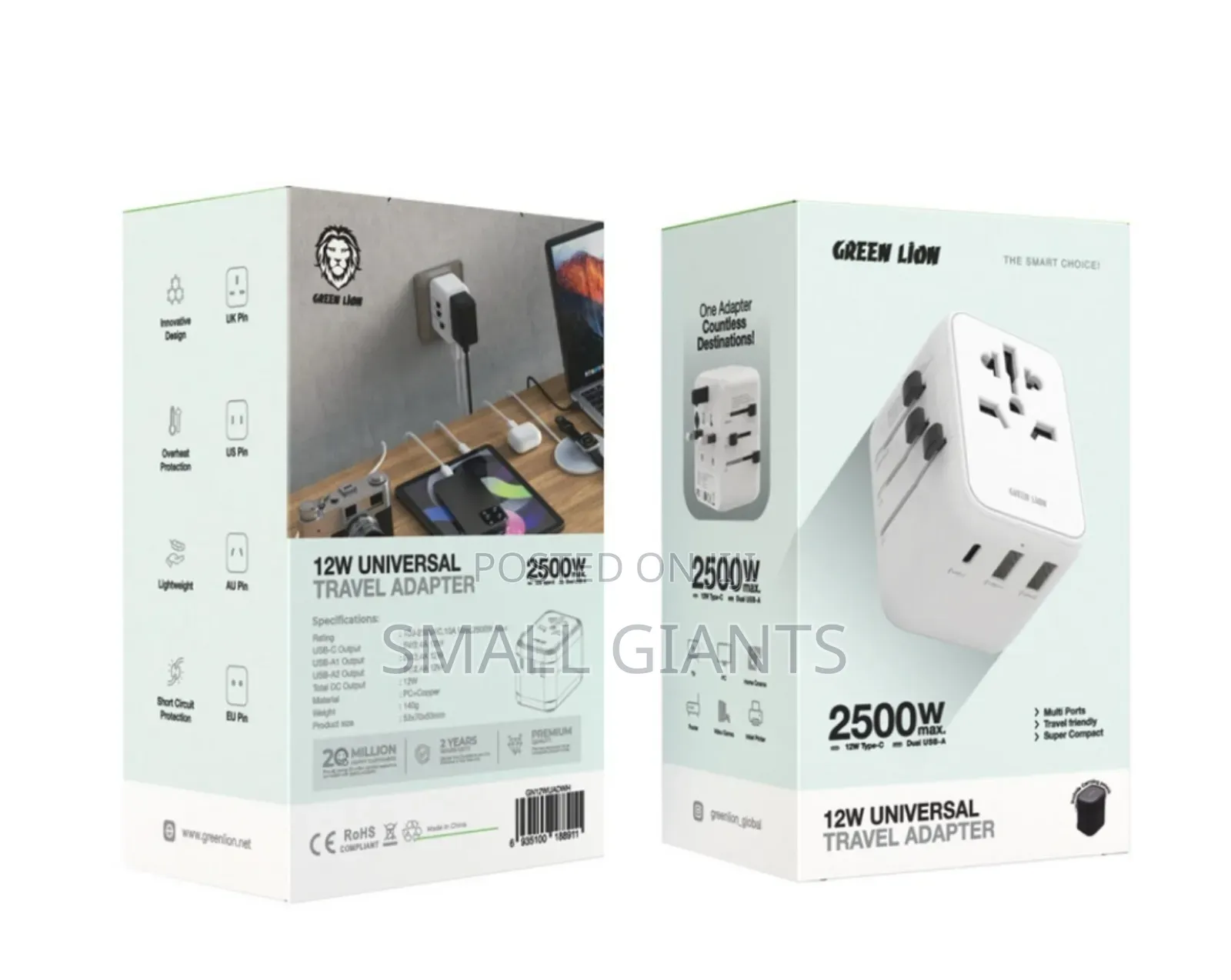 Green Lion 12W Universal Travel Adapter