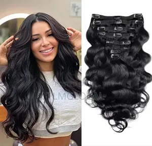 10" Clip In Body Wave Straight Hair Wig Extensions 120g