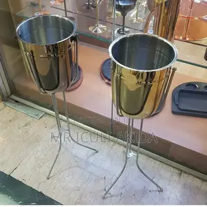 Stainless Steel Free Standing Champagne Ice Bucket Holder