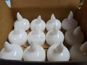 Round White Electrical LED Water Sensor Floating Candle
