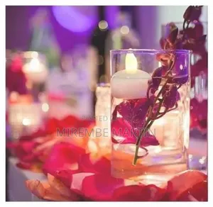 Round White Electrical LED Water Sensor Floating Candle