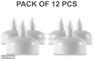 Round White Electrical LED Water Sensor Floating Candle