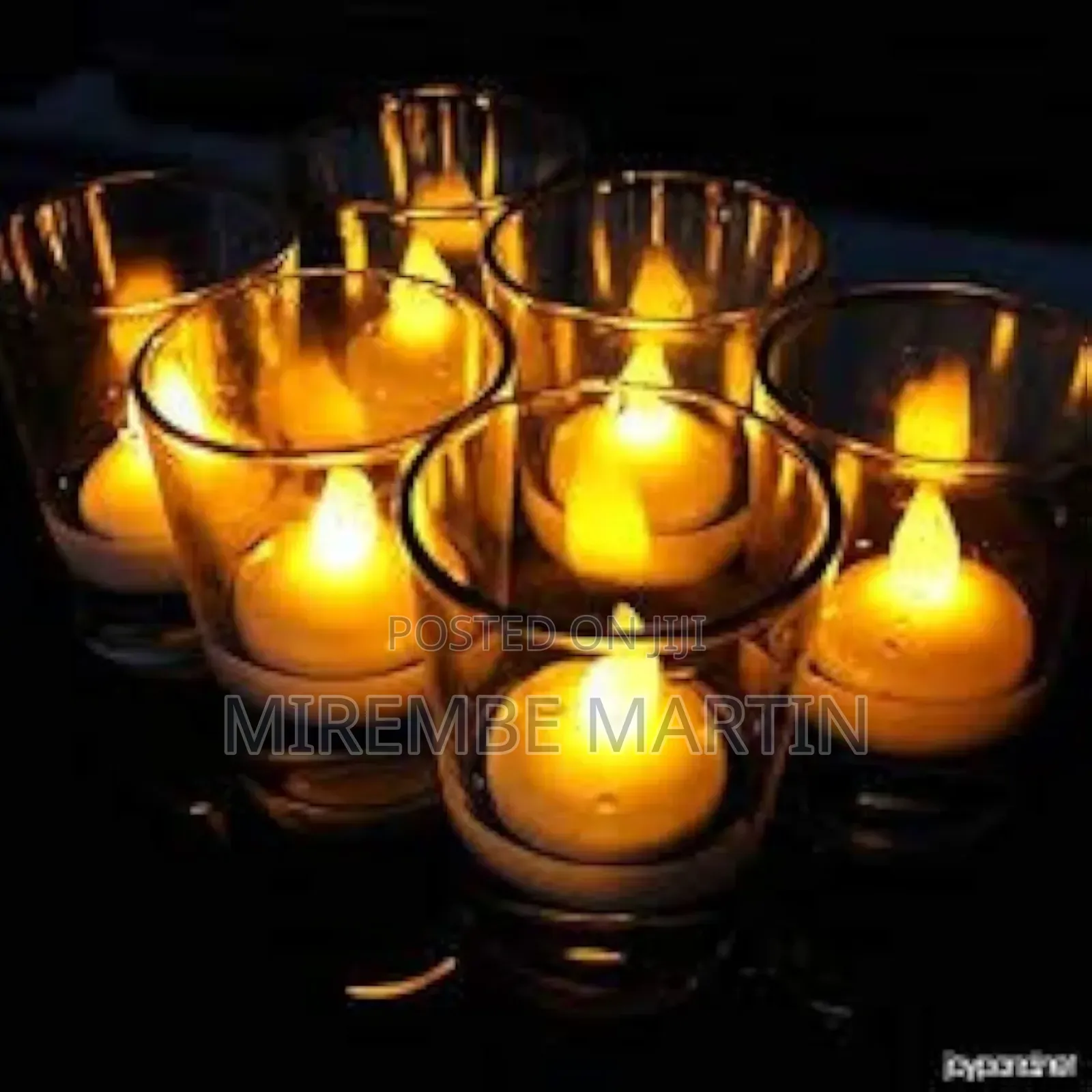 Round White Electrical LED Water Sensor Floating Candle