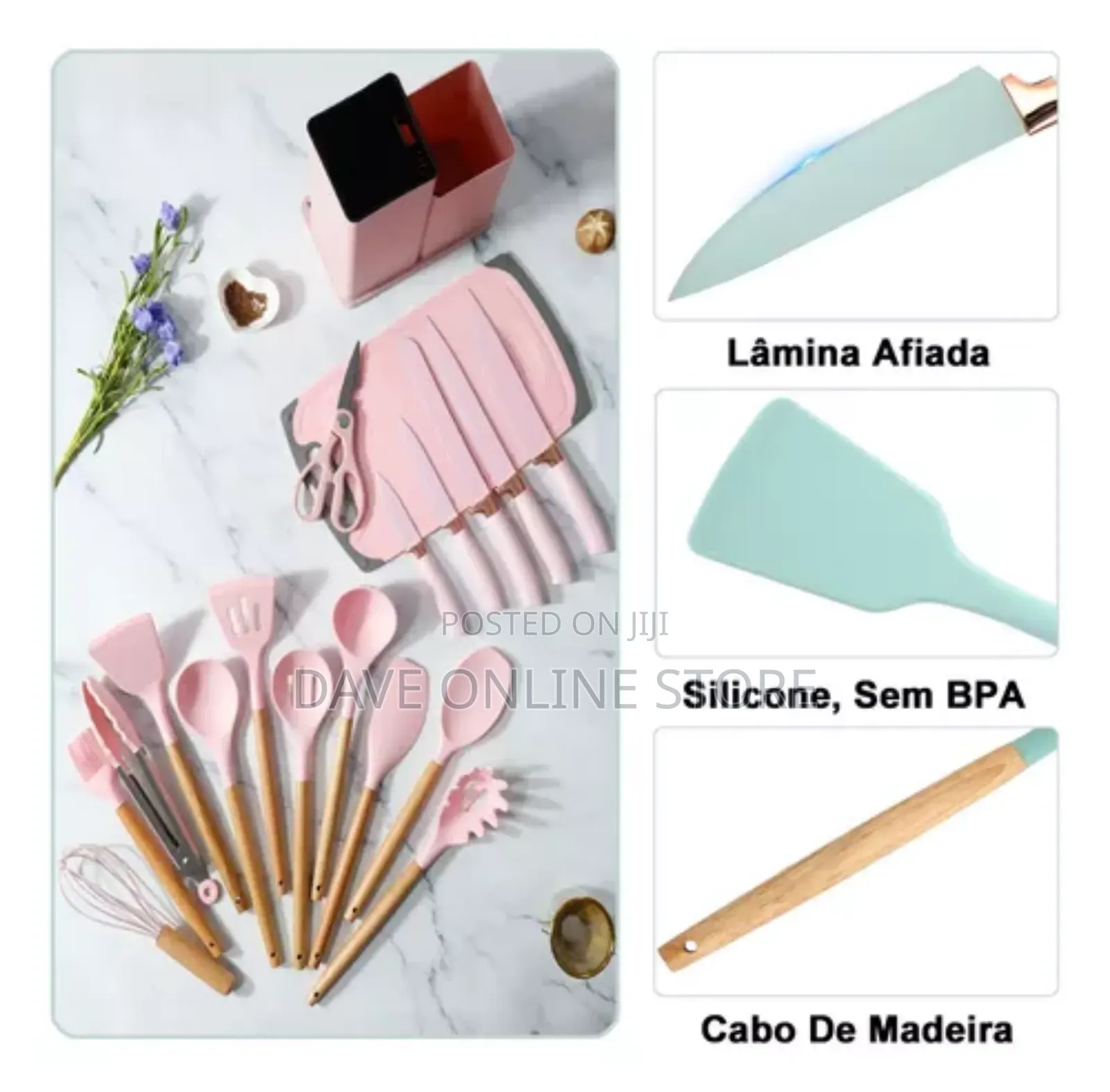 19 Pieces Kit Complete Silicone Kitchen Utensils Set