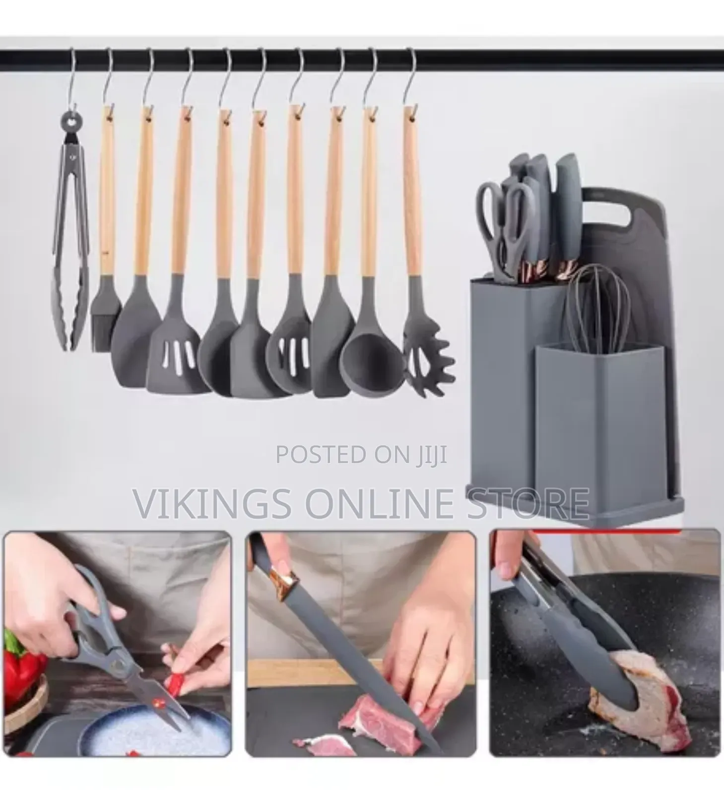 19 Pieces Kit Complete Nonstick Silicone Utensils Set