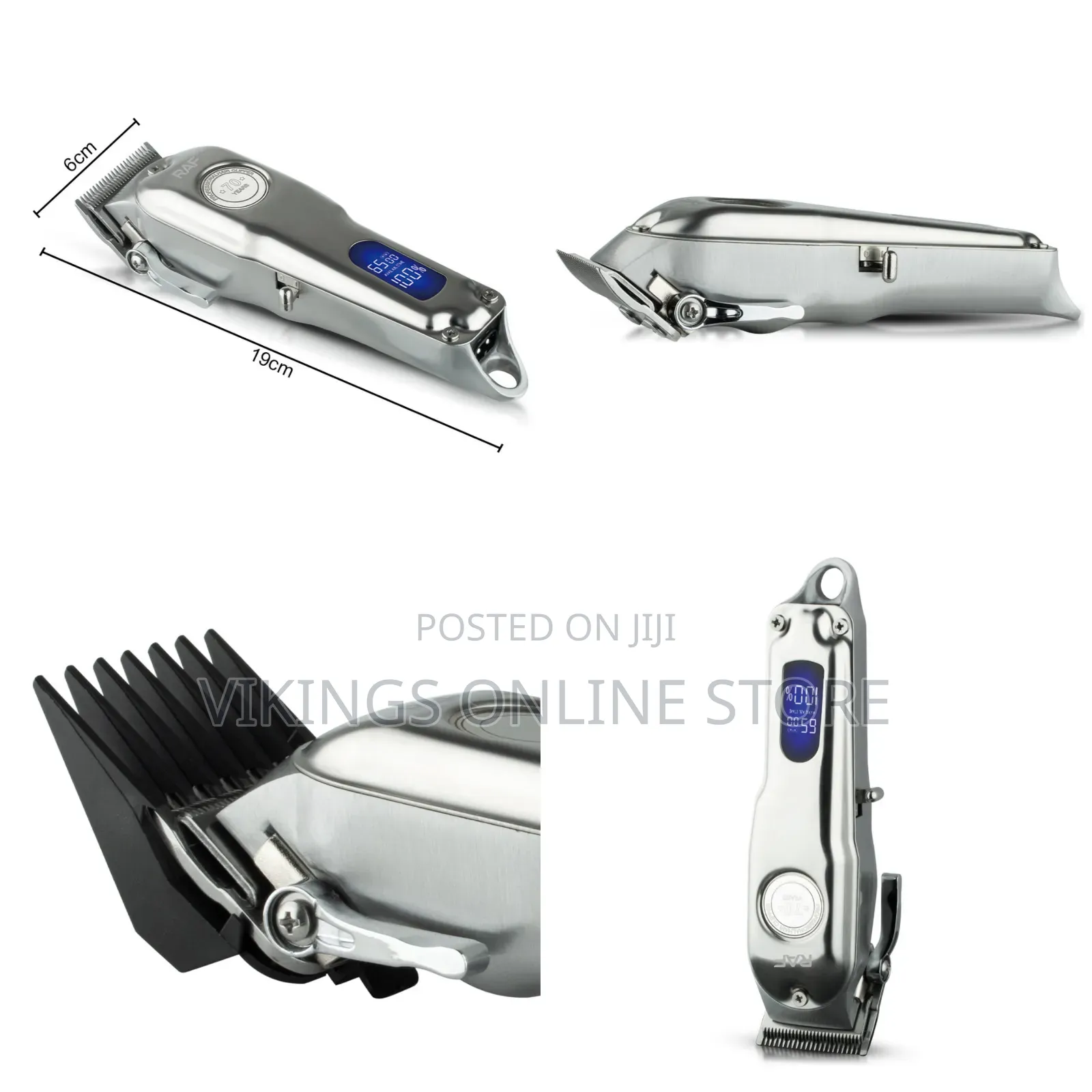 Stainless Steel Blade RAF Professional Electric Hair Clipper