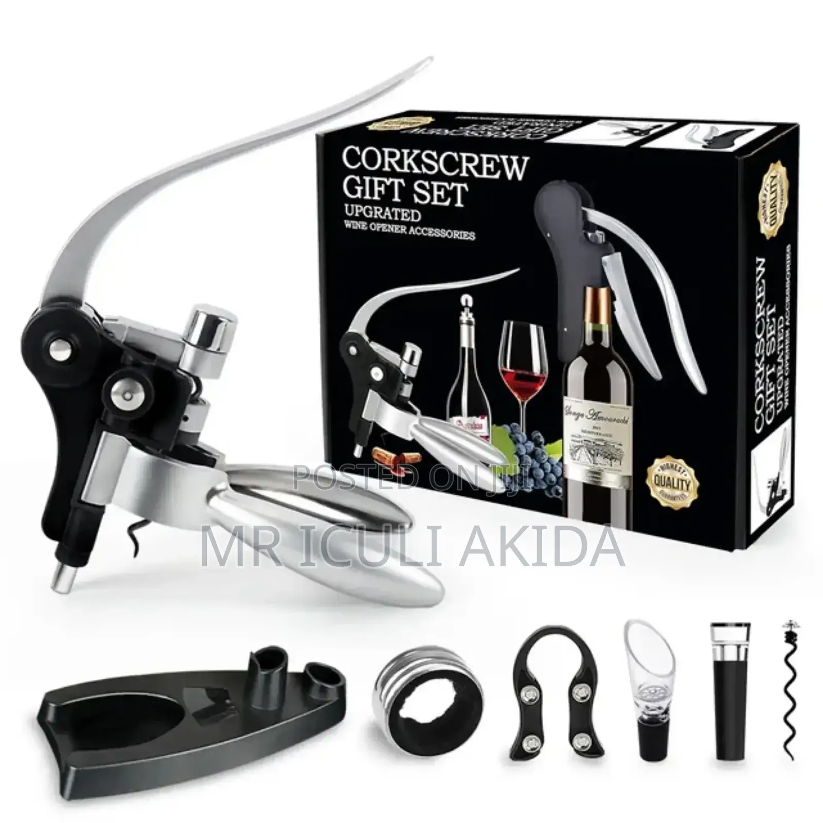 Upgraded 6pcs Wine Bottle Opener Corkscrew Gift Set