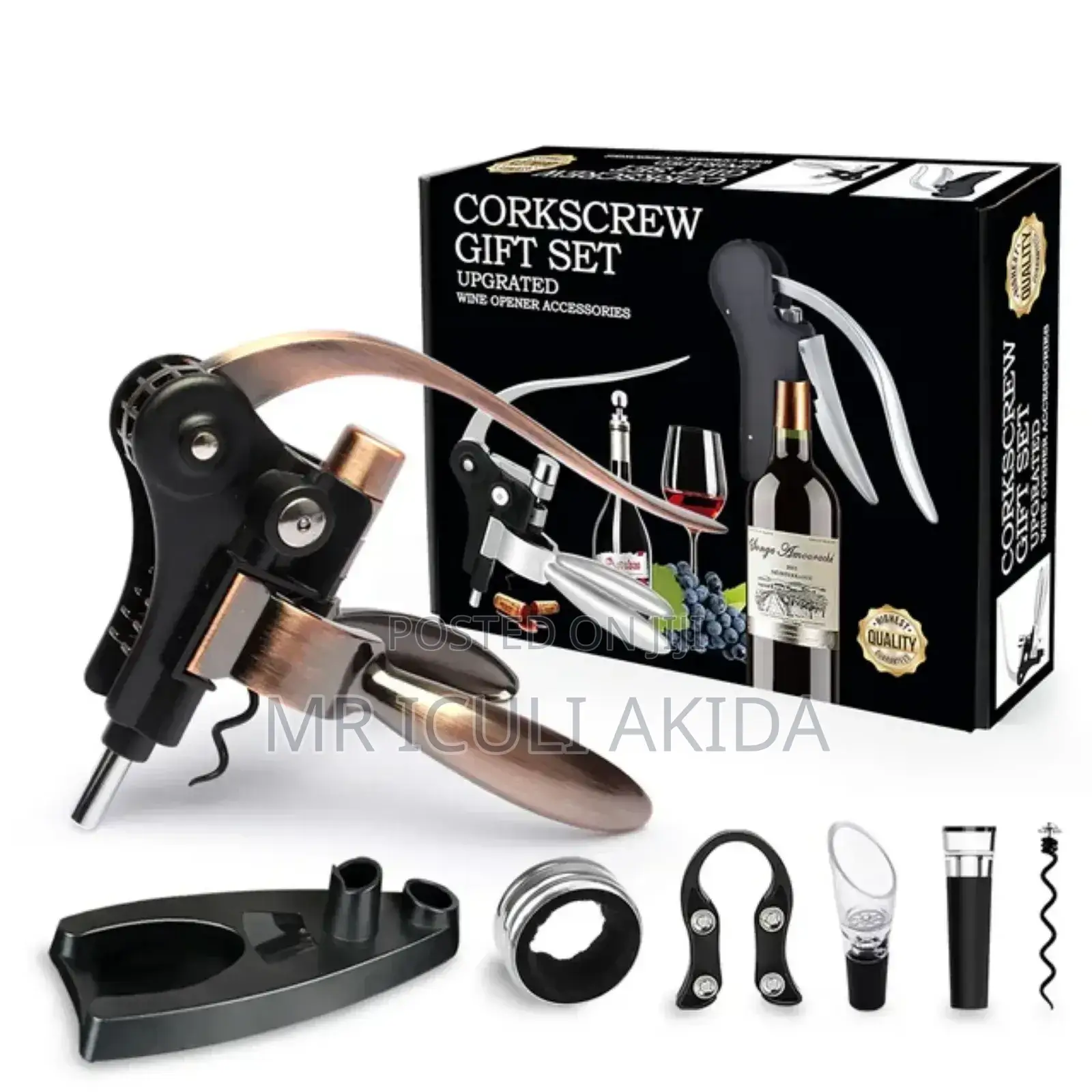 Upgraded 6pcs Wine Bottle Opener Corkscrew Gift Set