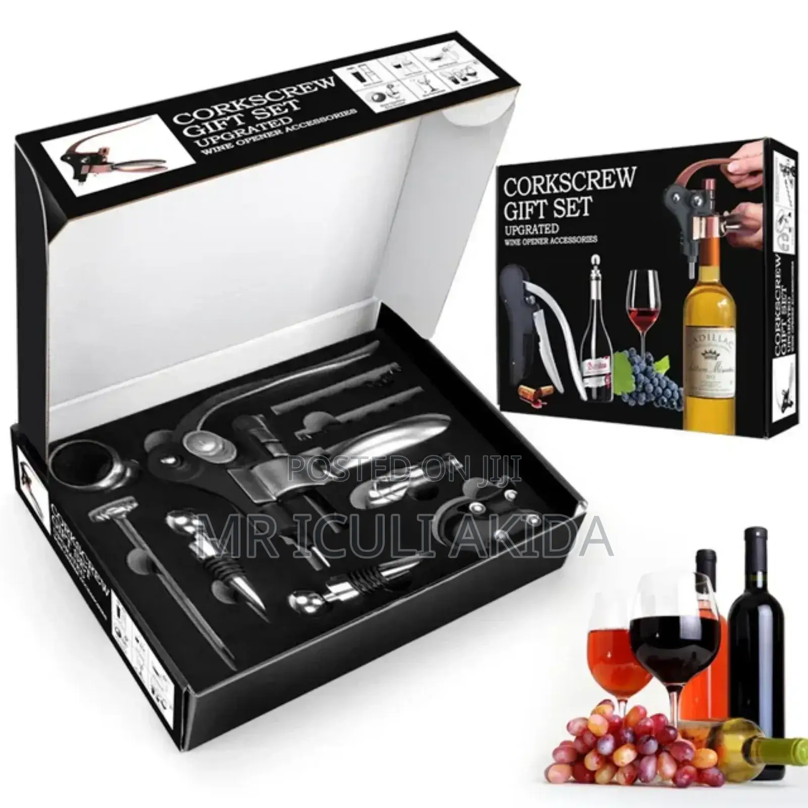 Upgraded 6pcs Wine Bottle Opener Corkscrew Gift Set