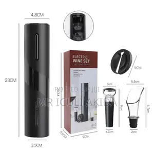 Electric Wine Bottle Opener WTH Pourer and Foil Cutter