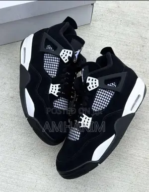 New Nike Air Jordan 4 Retro White and Black in Stock
