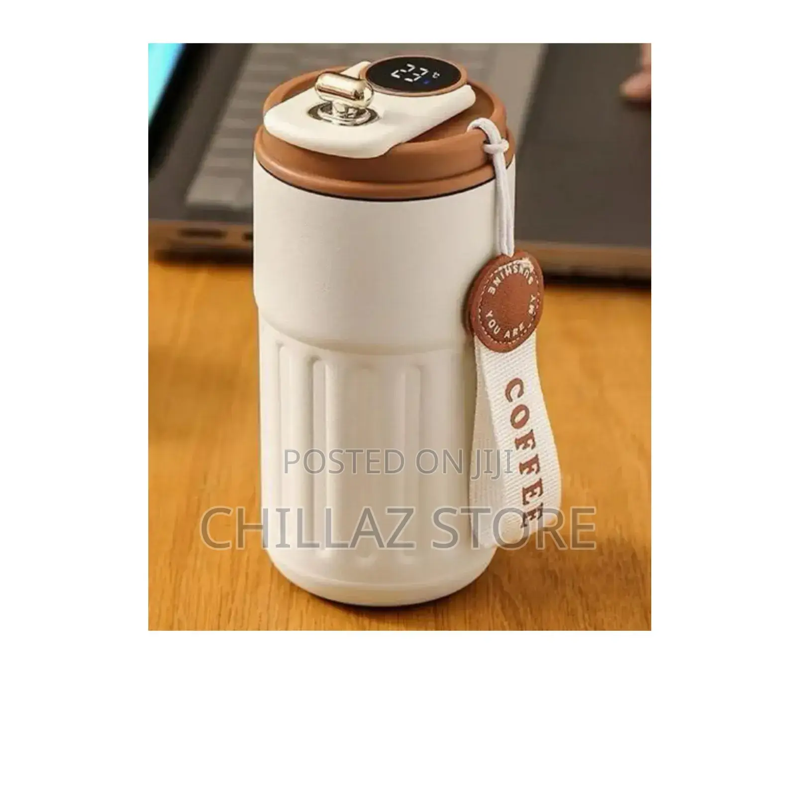 Smart Thermos Coffee Mug With Temperature Display.