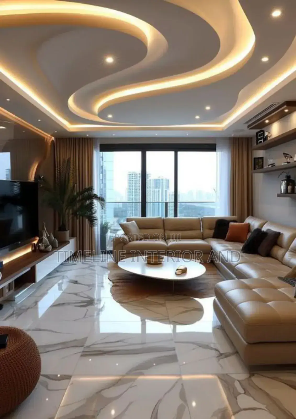 Gypsum Drywall Ceiling and PCV Ceiling.