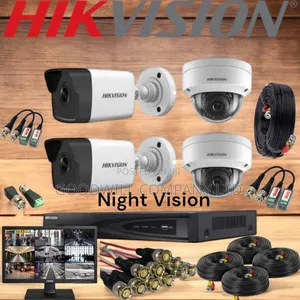 4 Channel Night Vision CCTV Camera Full Kit Thieves Turndown