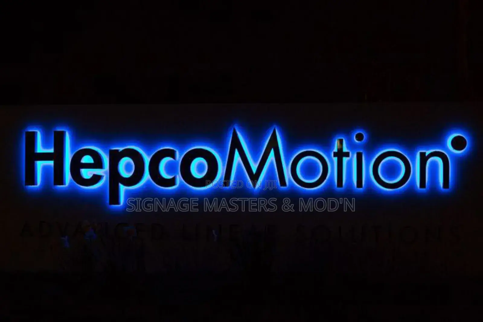 Blue Backlit 3D Letters