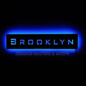 Blue Backlit 3D Letters