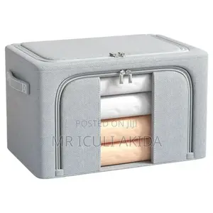 3pcs Cotton Linen Folding Clothes Storage Box