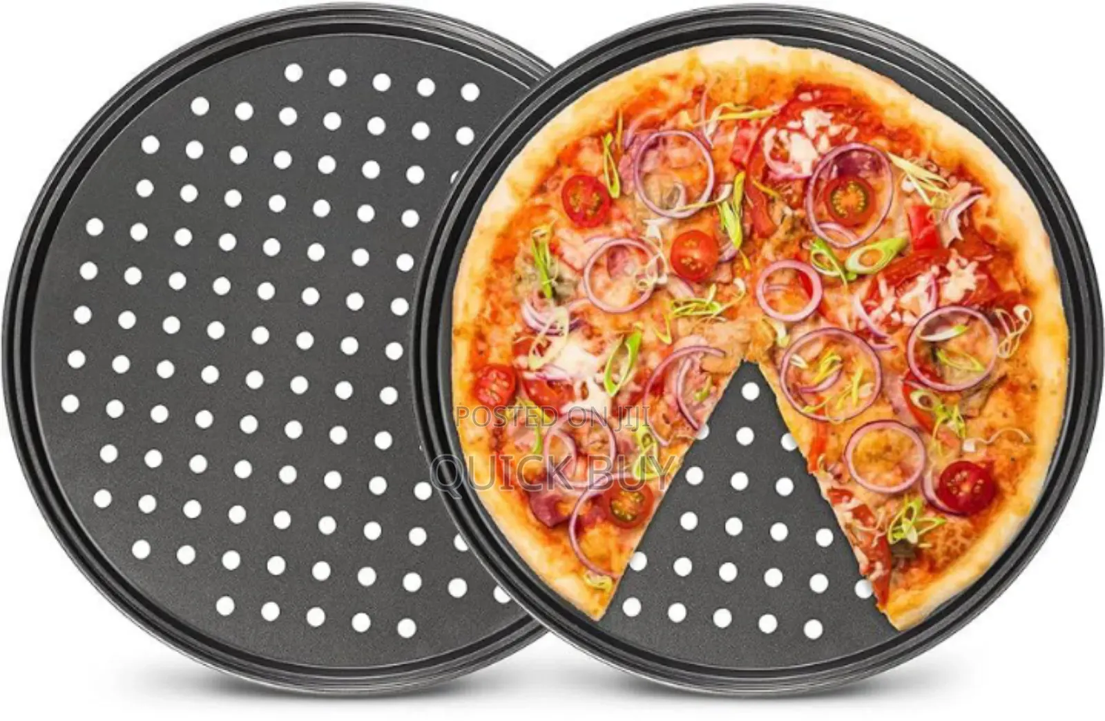 Multi-Purpose Upgraded 2 Pack Pizza Pan Non-Stick/ 12 Inch