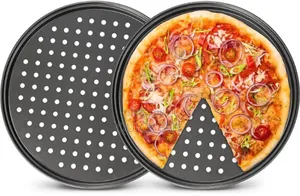 Multi-Purpose Upgraded 2 Pack Pizza Pan Non-Stick/ 12 Inch