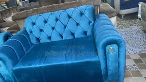 A Classy Turfed 2seater in Turquoise Blue Made in Good Wood.