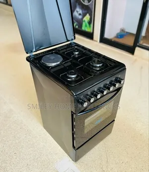 Pixels Gas Cooker Oven(3+1) 60cm by 50cm Black Color