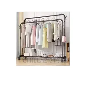 Multifuctional Double Rod Clothes Hanger Rack.