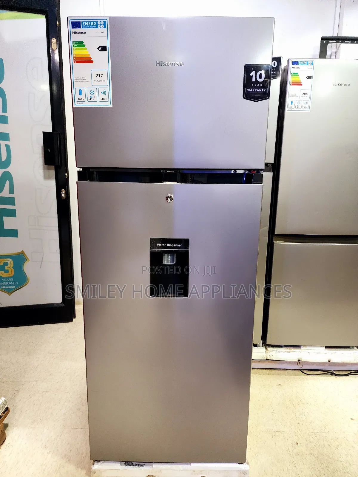 Hisense 270ltrs Double Door Fridge With a Dispenser