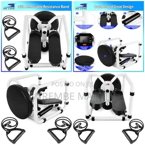 4-in-1 Multifunctional Stepper Chair With Twister, White
