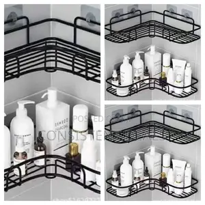 2pcs Kitchen Bathroom Corner Storage Shelf/ Wall Mount Rack