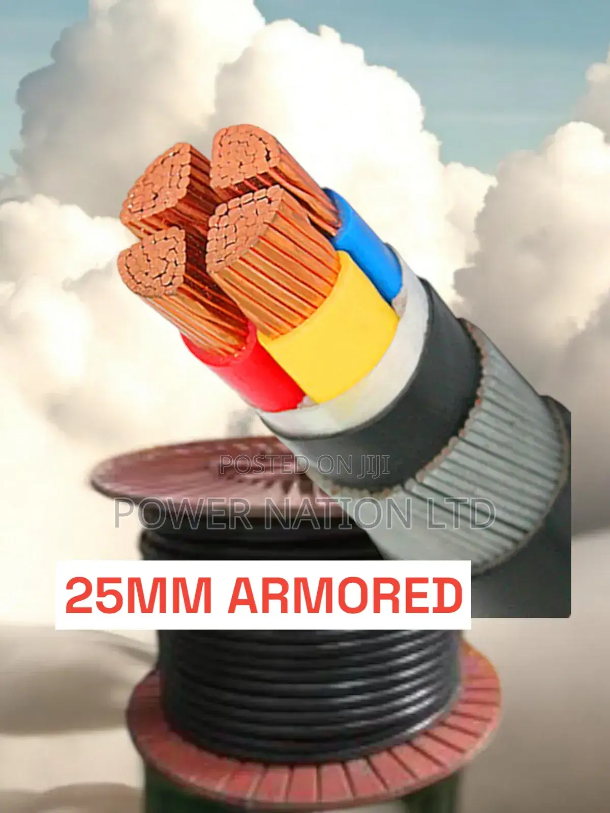 25mm 4 Core Armoured/Underground Cable Pure Copper