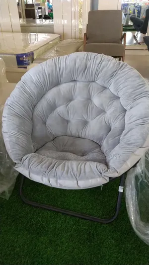 Cozy Saucer Chairs, Folding Saucer Chair Metal Frame Gray