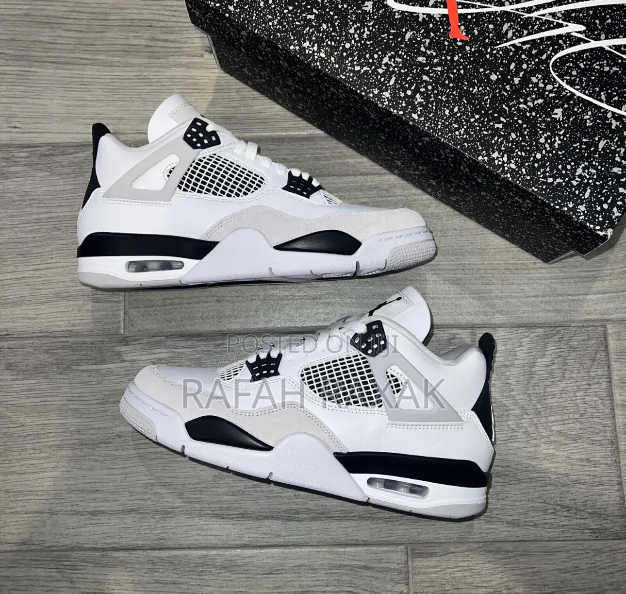 Original White/Black Air Jordan 4 Retro Sneaker