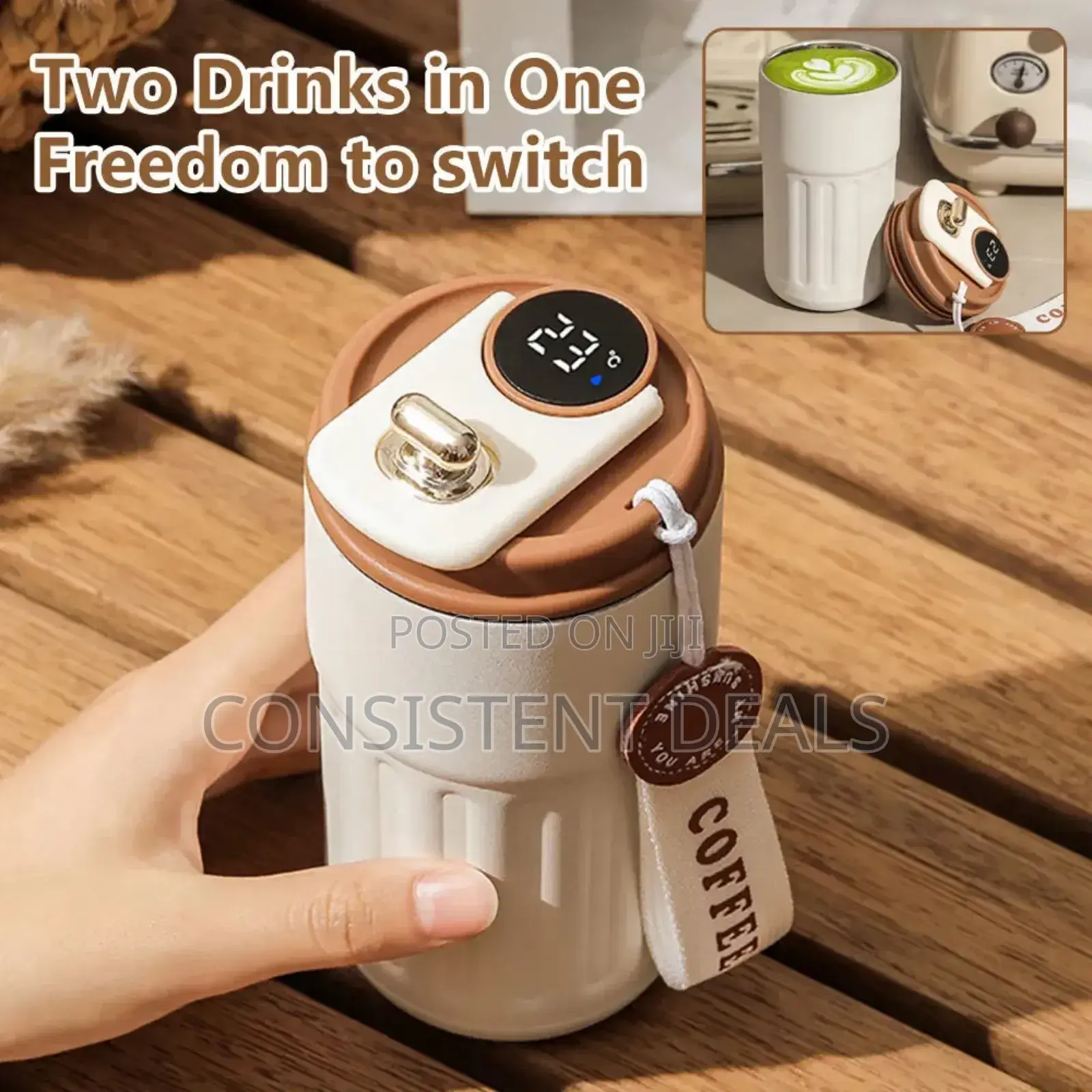 Intelligent Temperature Display Coffee Thermos Vacuum Cup