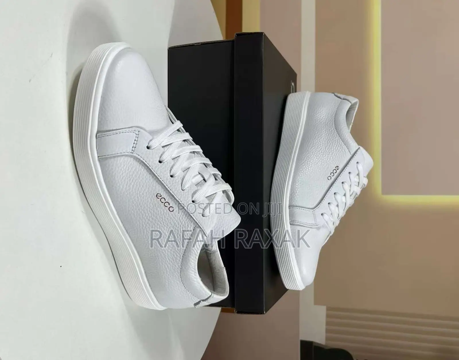 Original Off-White Ecco Soft Casual Premium Leather Sneakers