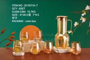 7pcs Amber Color Juice Jug