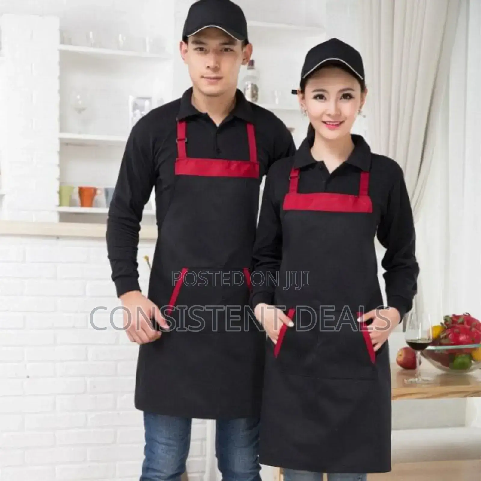 Canvas Cooking Chef Kitchen Aprons With Pockets