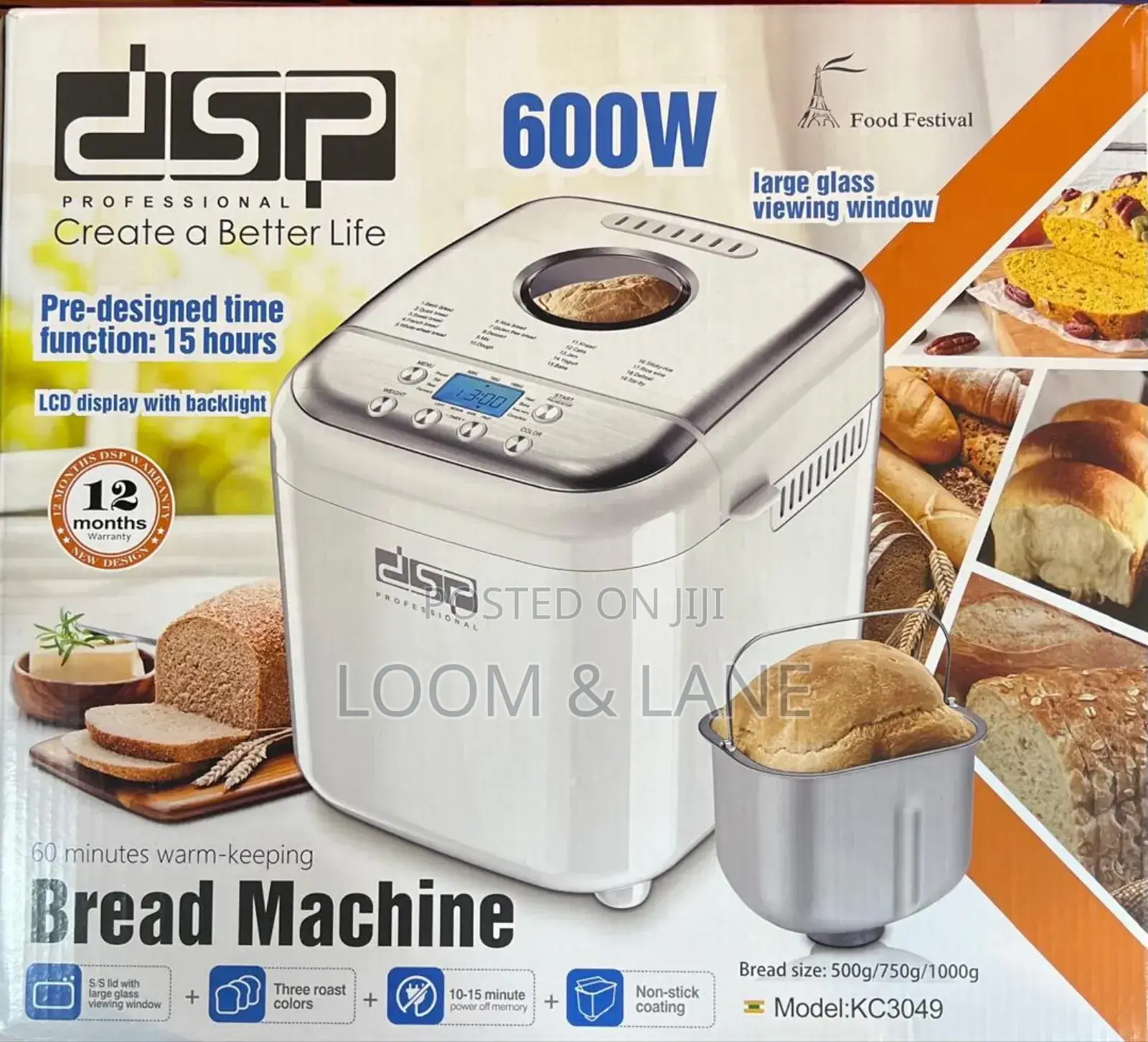 DSP Bread Maker Machine 600W