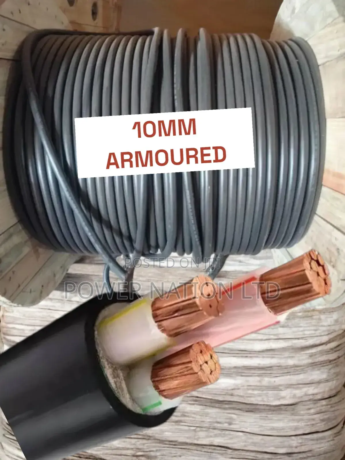 10mm 3 Core Armoured/Underground Cable
