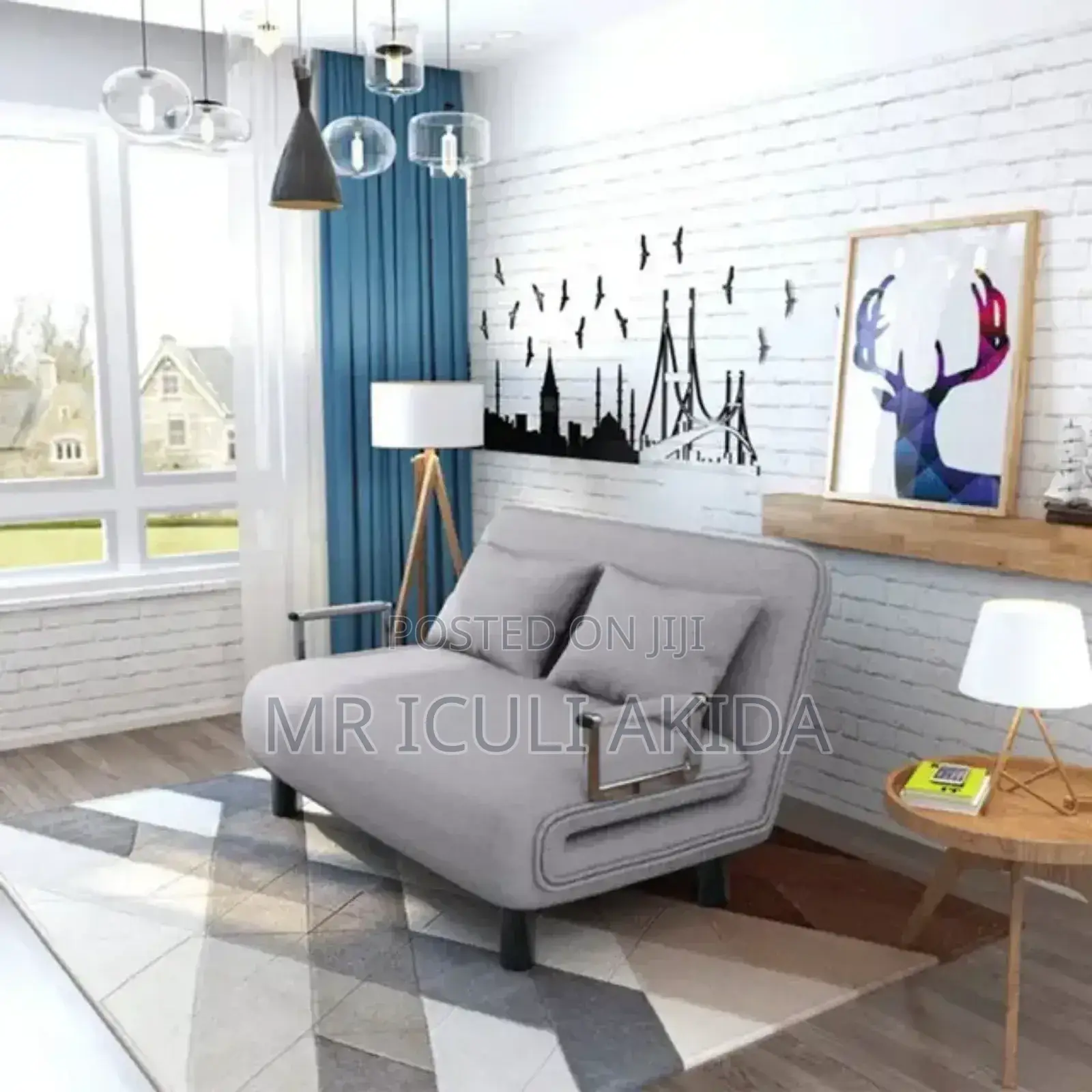 Multi-State Switching Home/Office Folding Bed 2seater Chair