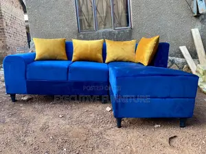 Sectional Blue Sofa Set