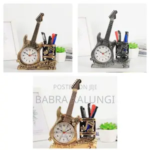 Pen Stand With Clock for Study Table Pencil Holder