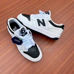 Original White/Black New Balance 480 Low Casual Sneakers